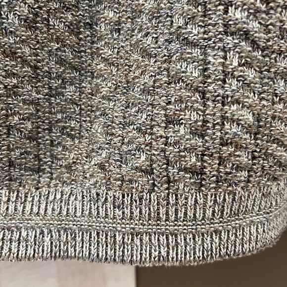 Men's David Taylor Cotton Blend Knit Sweater Oatmeal & Gray crewneck, Size Large - Picture 8 of 11